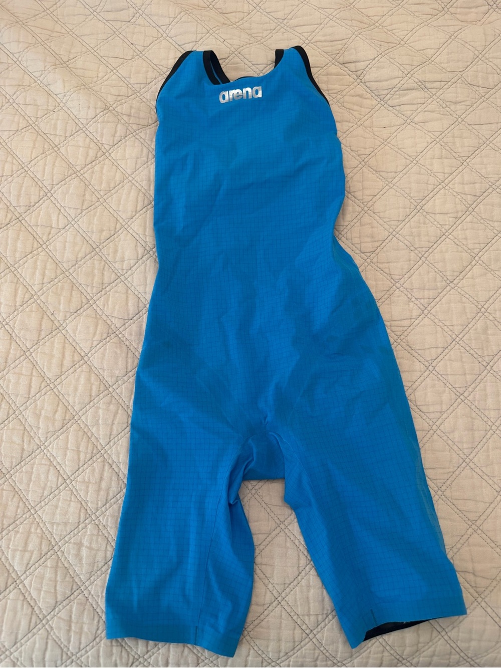 Arena Powerskin Carbon Pro Open Back Kneeskin Tech Suit Blue Size 26